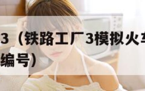 铁路工厂3（铁路工厂3模拟火车2012怎么看车厢编号）