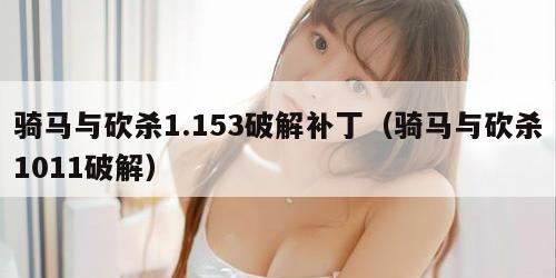 骑马与砍杀1.153破解补丁（骑马与砍杀1011破解）