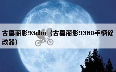 古墓丽影93dm（古墓丽影9360手柄修改器）