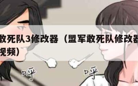 盟军敢死队3修改器（盟军敢死队修改器使用攻略视频）