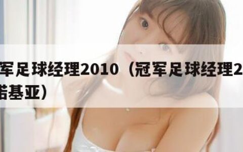 冠军足球经理2010（冠军足球经理2010诺基亚）