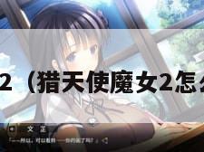 猎天使魔女2（猎天使魔女2怎么设置中文）
