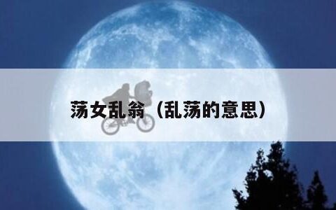 荡女乱翁（乱荡的意思）