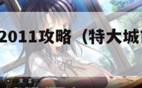 特大城市2011攻略（特大城市2011下载）