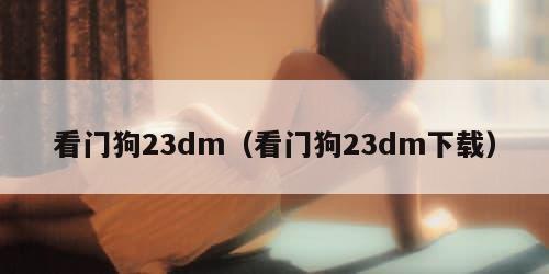 看门狗23dm（看门狗23dm下载）