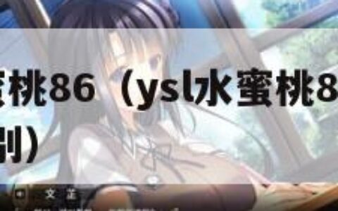 YSL水蜜桃86（ysl水蜜桃86满十八和88区别）
