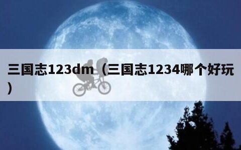 三国志123dm（三国志1234哪个好玩）