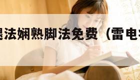 雷电将军腿法娴熟脚法免费（雷电将军技能什么意思）