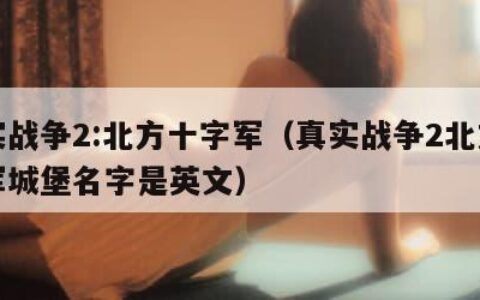 真实战争2:北方十字军（真实战争2北方十字军城堡名字是英文）