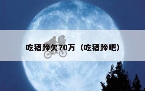 吃猪蹄欠70万（吃猪蹄吧）