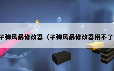 子弹风暴修改器（子弹风暴修改器用不了）