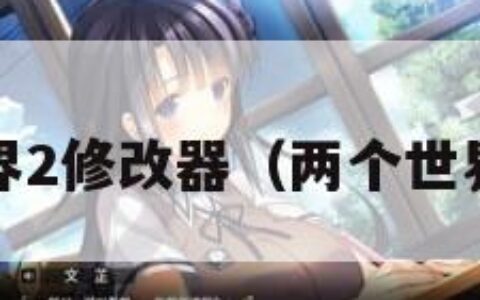 两个世界2修改器（两个世界2秘籍）