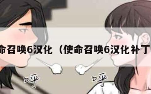 使命召唤6汉化（使命召唤6汉化补丁包）