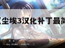 尘埃3汉化（尘埃3汉化补丁最简单三个步骤）