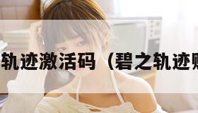 碧之轨迹激活码（碧之轨迹贴吧）