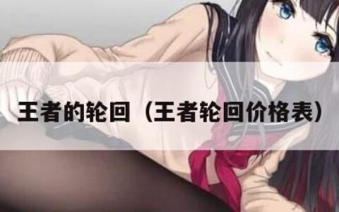 王者的轮回（王者轮回价格表）