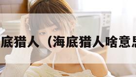 海底猎人（海底猎人啥意思）