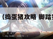 捣蛋猪攻略（捣蛋猪攻略 脚踏实地特殊关2）