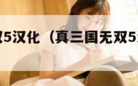 真三国无双5汉化（真三国无双5汉化不完全）