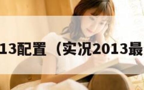 实况2013配置（实况2013最全版本）