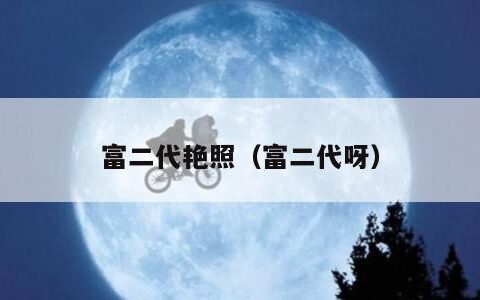 富二代艳照（富二代呀）