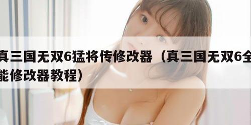 真三国无双6猛将传修改器（真三国无双6全能修改器教程）