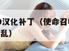 使命召唤10汉化补丁（使命召唤10汉化补丁后文字错乱）