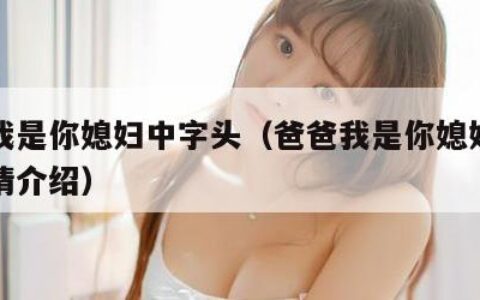 爸爸我是你媳妇中字头（爸爸我是你媳妇中字头剧情介绍）