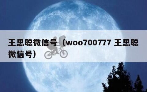 王思聪微信号（woo700777 王思聪微信号）