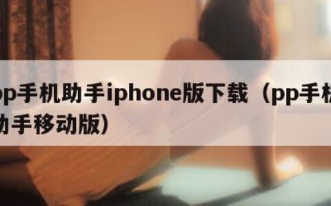 pp手机助手iphone版下载（pp手机助手移动版）