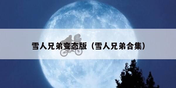 雪人兄弟变态版（雪人兄弟合集）