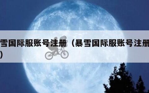 暴雪国际服账号注册（暴雪国际服账号注册网址）