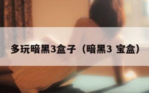 多玩暗黑3盒子（暗黑3 宝盒）