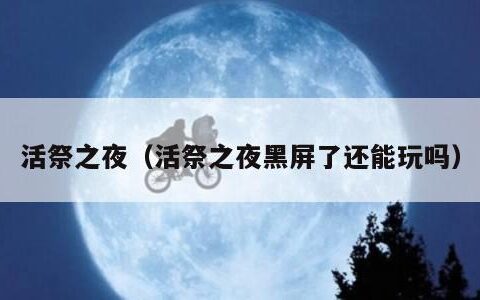 活祭之夜（活祭之夜黑屏了还能玩吗）
