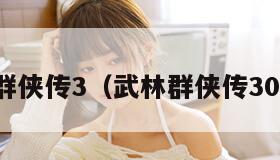 武林群侠传3（武林群侠传30下载）