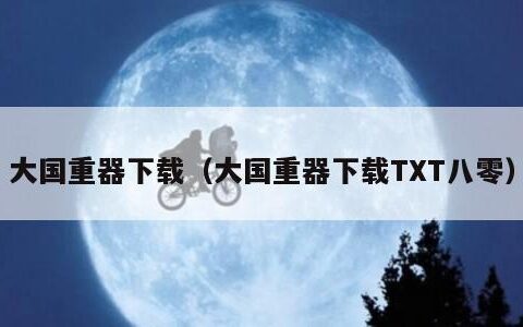 大国重器下载（大国重器下载TXT八零）