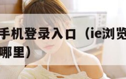 ie浏览器手机登录入口（ie浏览器手机登录入口在哪里）