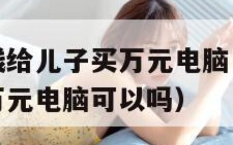 月薪五千借钱给儿子买万元电脑（月薪五千借钱给儿子买万元电脑可以吗）