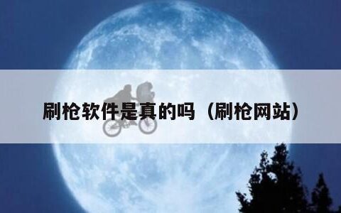 刷枪软件是真的吗（刷枪网站）