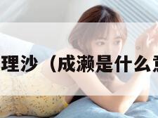 成濑理沙（成濑是什么意思）