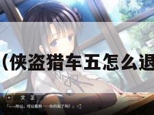 侠盗猎车五（侠盗猎车五怎么退出故事模式）