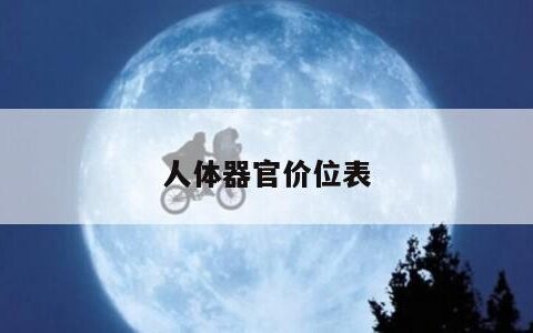 人体器官价位表