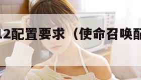 使命召唤12配置要求（使命召唤配置要求排行）