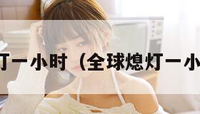 全球熄灯一小时（全球熄灯一小时宣传）