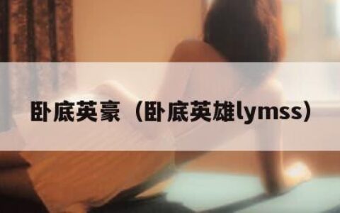 卧底英豪（卧底英雄lymss）