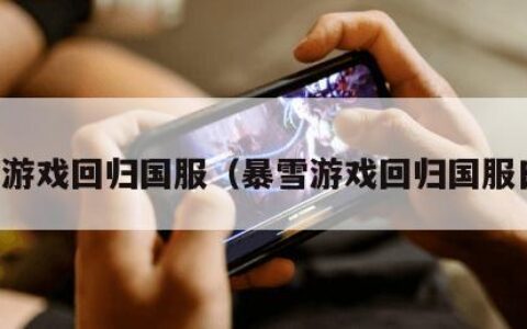 暴雪游戏回归国服（暴雪游戏回归国服日期）