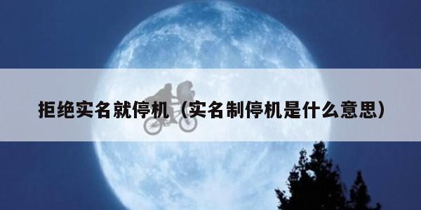 拒绝实名就停机（实名制停机是什么意思）