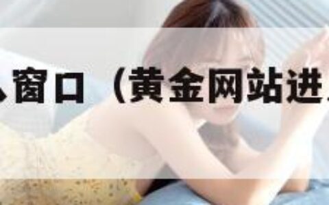 黄金网站进入窗口（黄金网站进入窗口不用下载）