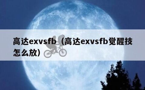 高达exvsfb（高达exvsfb觉醒技怎么放）