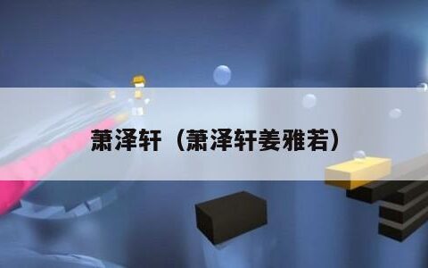 萧泽轩（萧泽轩姜雅若）